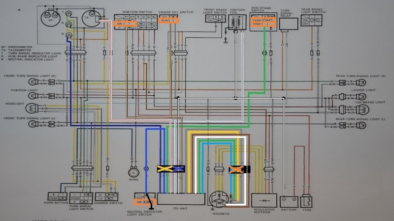 CDI unit on the DR350S wiring diagram