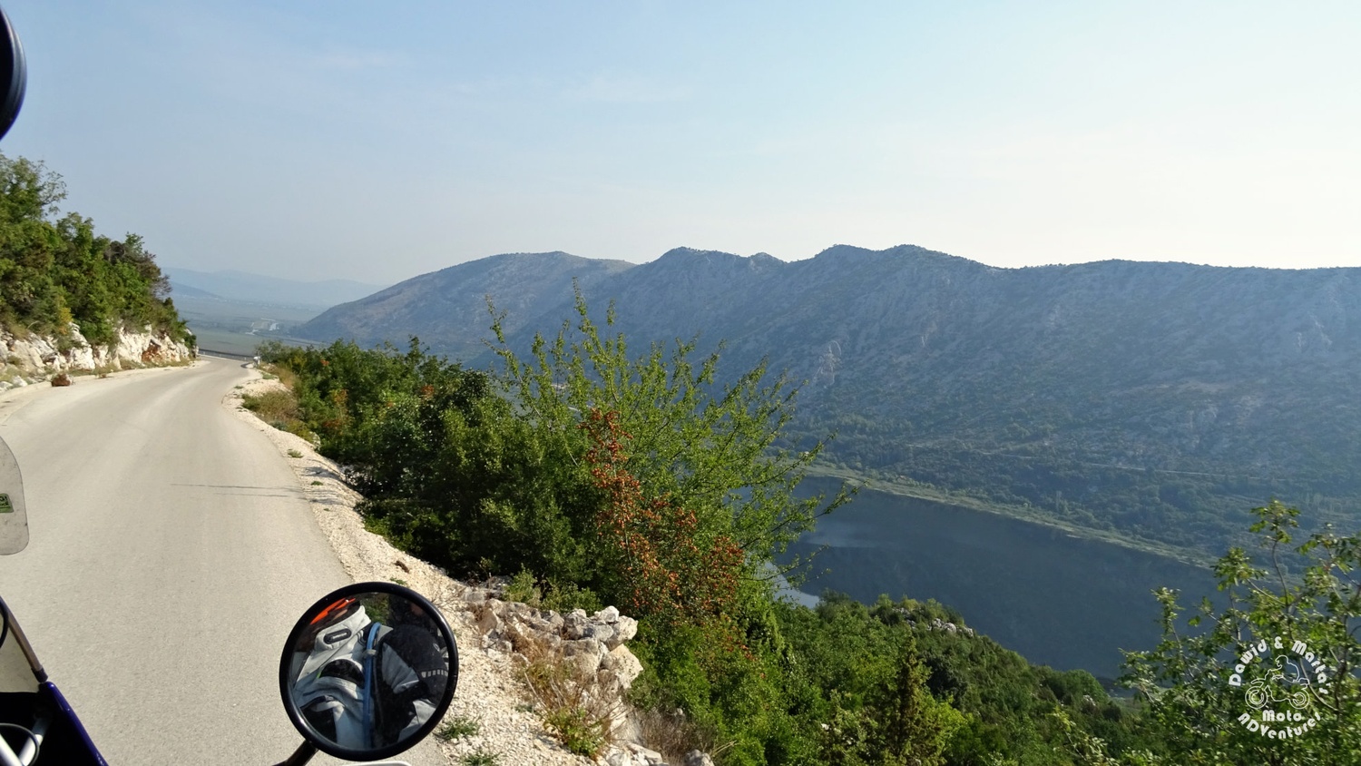 Road from Croatia and Bosnia border crossing to Zavala around the Kuti Lake