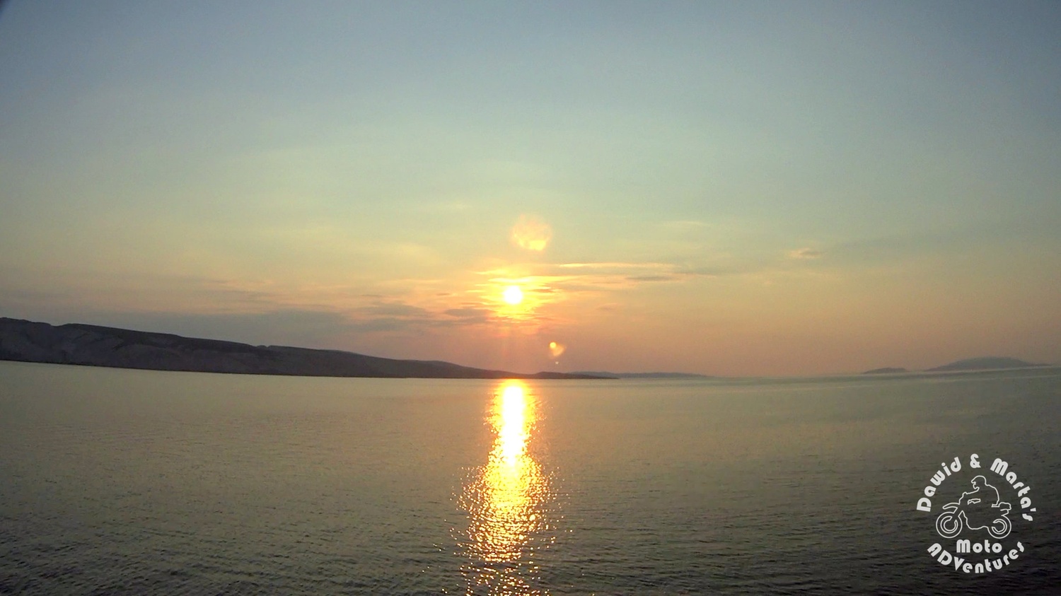 Sunset over the Adriatic Sea seen from the ferry crusing to the Pag Island.jpg