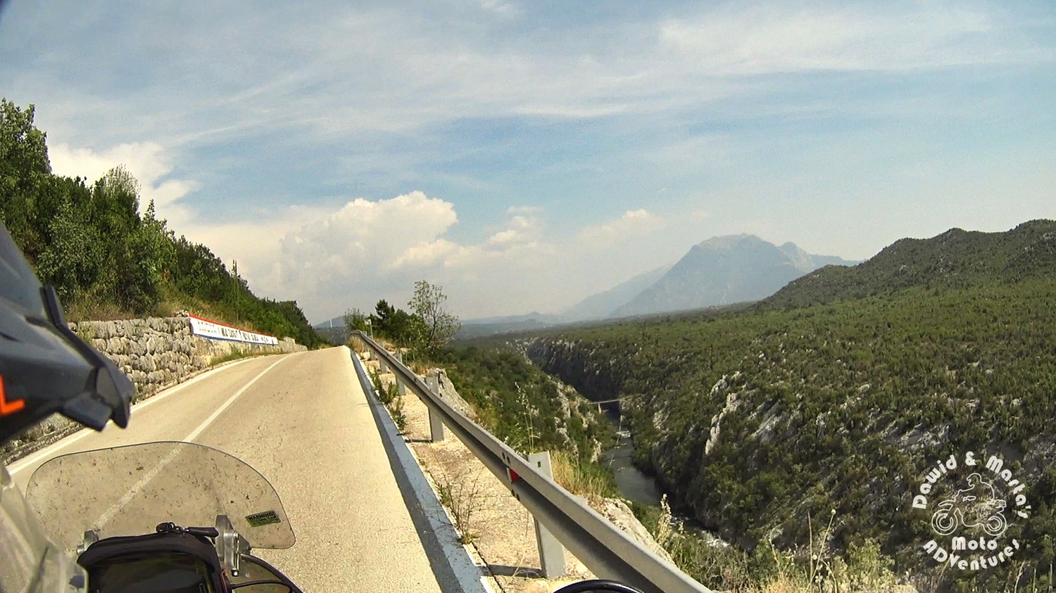 The Cetina River canyon seen from the road