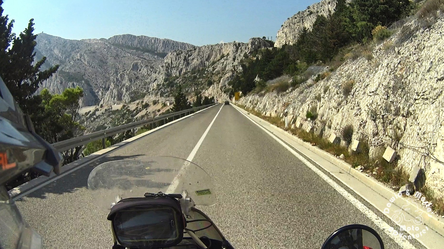 Riding down the Cesta Domovinskog Rata in Croatia to Adriatic Highway