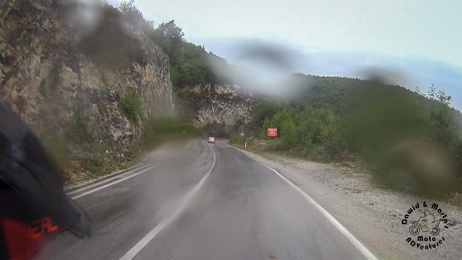 Rain on road P4 from Pljevlja to Zabljak