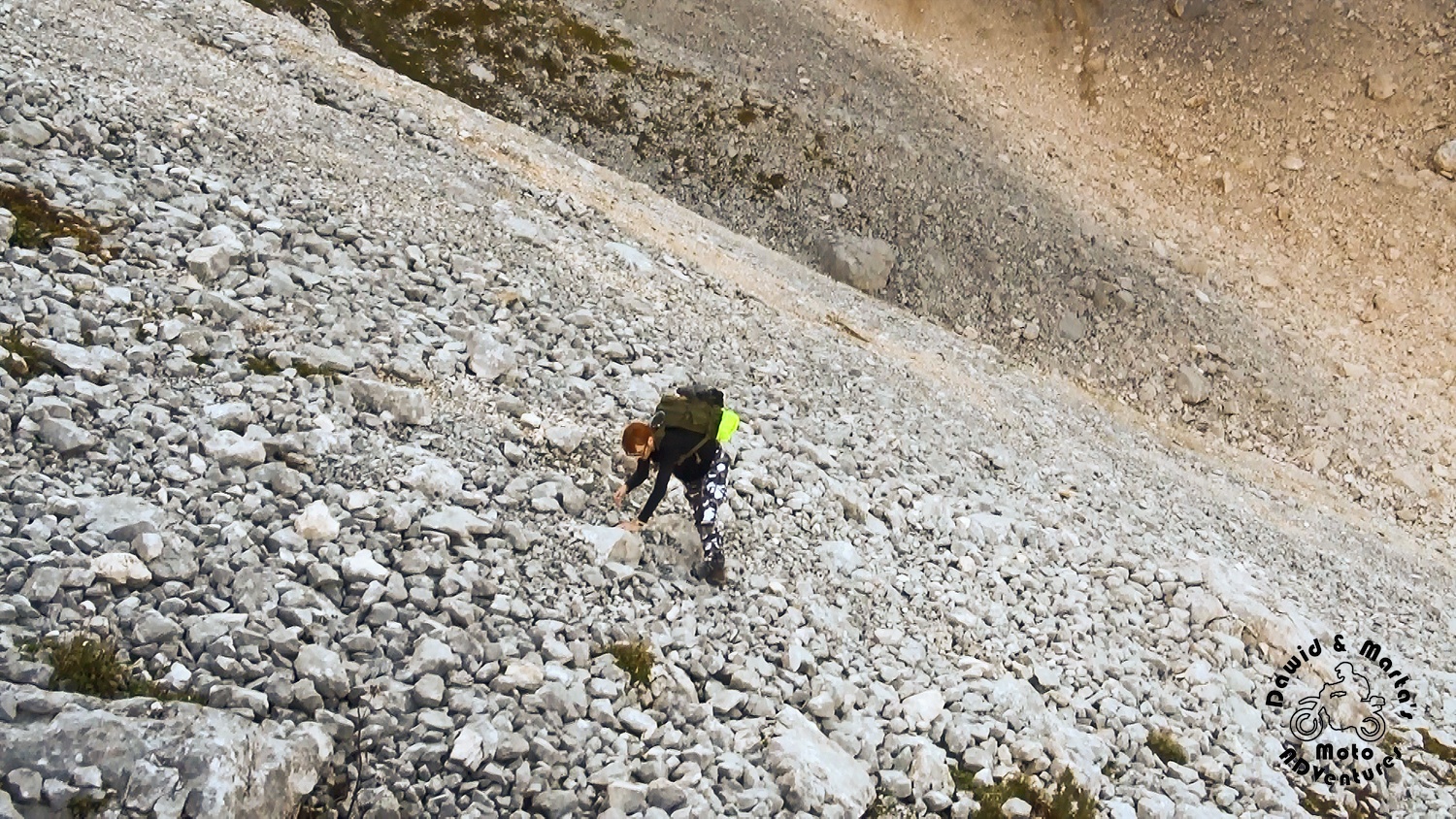 Marta wading in rocks in Velika Kalica