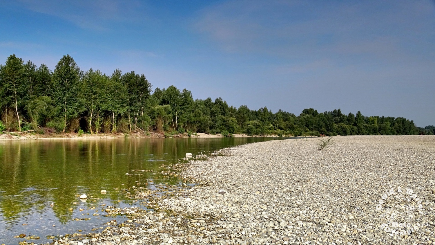 The Drava River bank in Croatia Gornij Hrascan