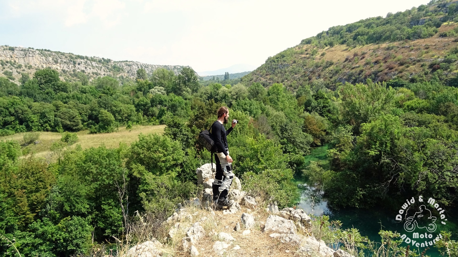 Dawid photographing Krk Park, inland Croatia