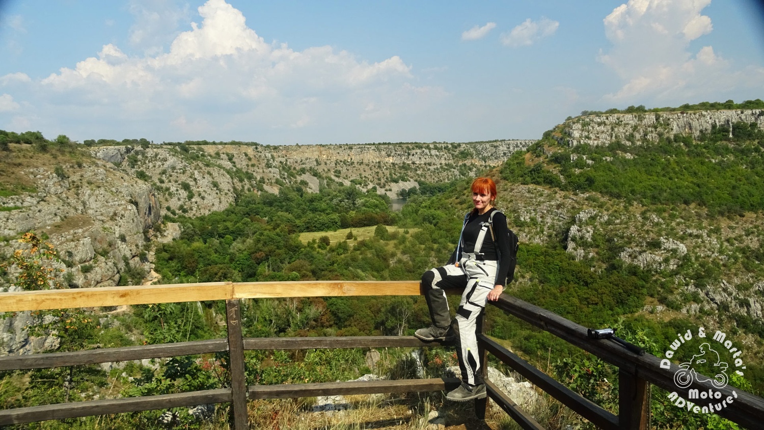 Marta at the Krk River canyon viewpoint, inland Croatia