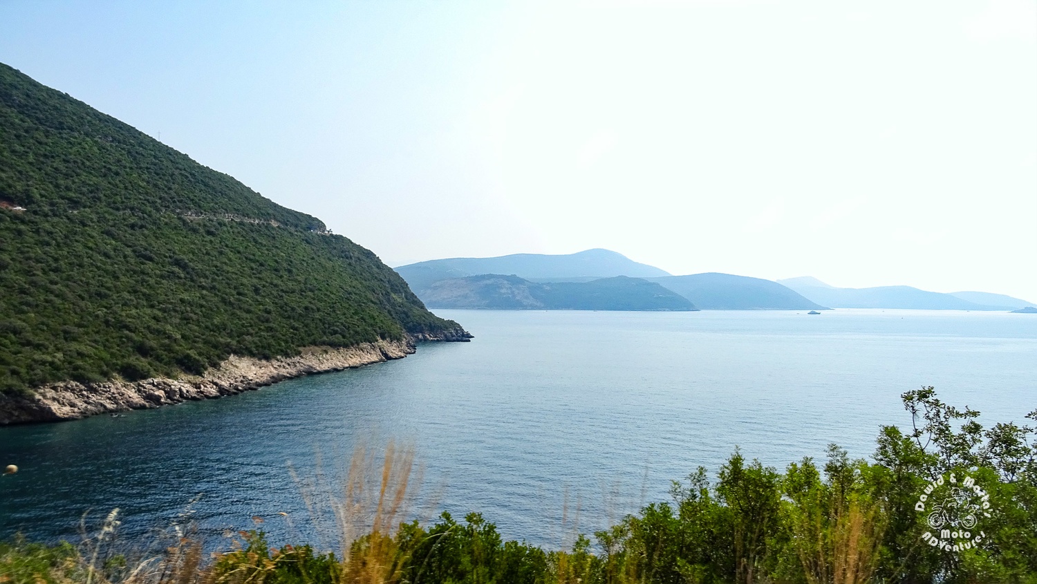 Road from Prevlaka exit to Montenegro border along the Adriatic Sea coastline