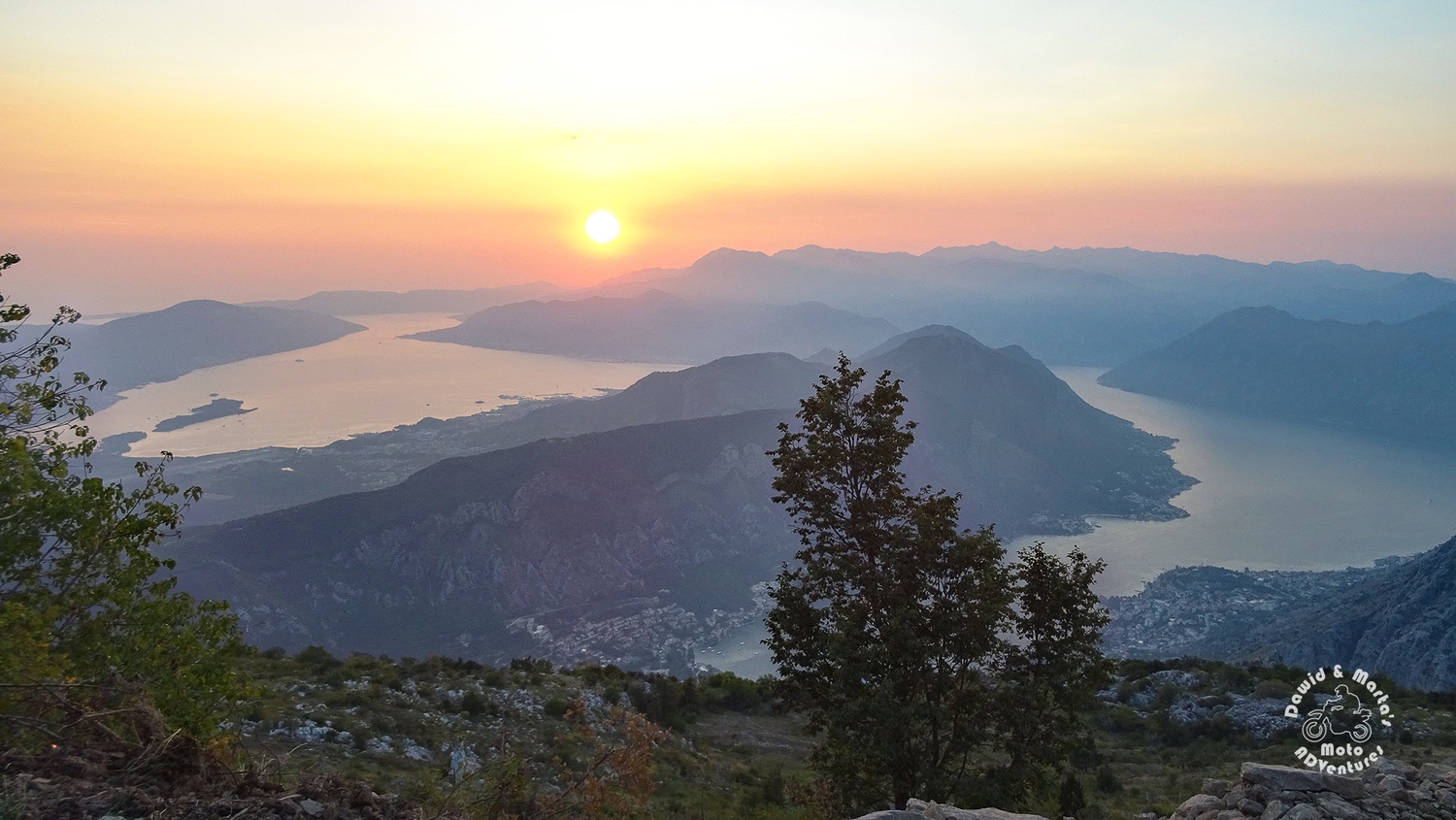 The Kotor bay seen from the road to the Lovcen mountain top