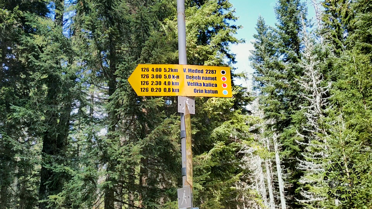 Sign pointing to Veliki Meded