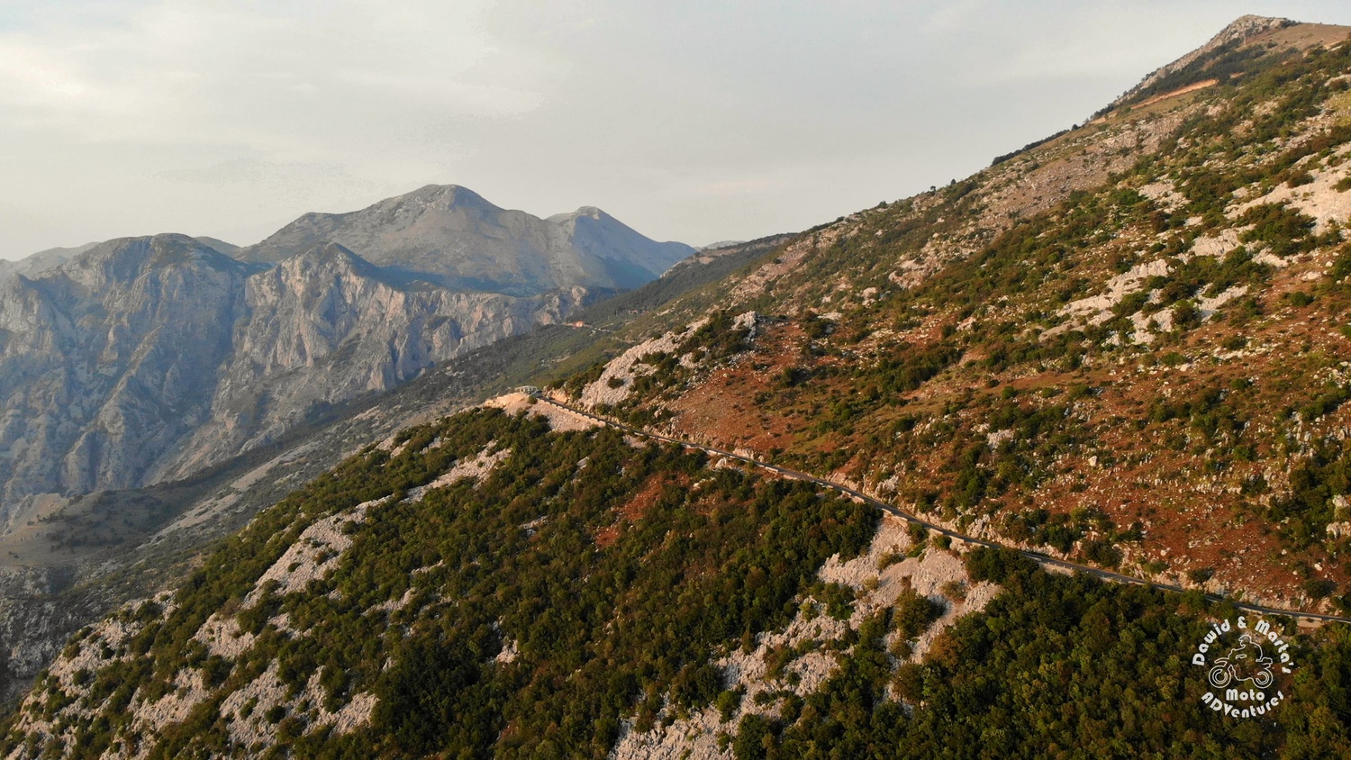 The P1 road from Kotor Serpentines to Zanjev Do through the Krstac Pass